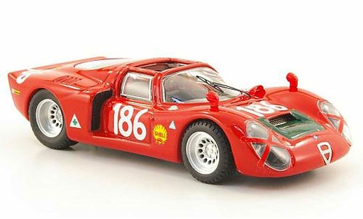Alfa Romeo 33.2 spyder 1/43 Best 1968 No.186 Giunti/Galli Targa Florio coche miniatura