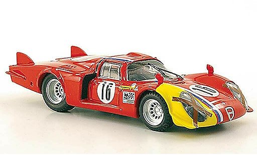 Alfa Romeo 33.2 coda lunga 1/43 Best 1968 No.16 T.Pilett Spa coche miniatura