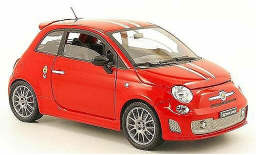Fiat 695 Abarth SS 1/18 Mondo Motors tributo ferrari rojo/gris metallisee coche miniatura