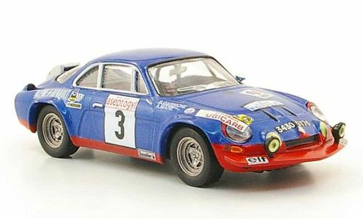 Alpine A110 rallye 1/43 Hachette No.3 Rally Neige et Glace 1972 coche miniatura