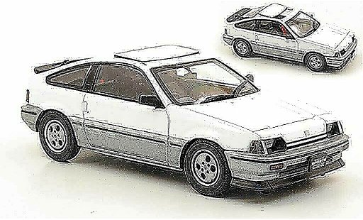 Honda CR-X Ballade 1/43 Ebbro Sports Si blanco/gris 1984 coche miniatura