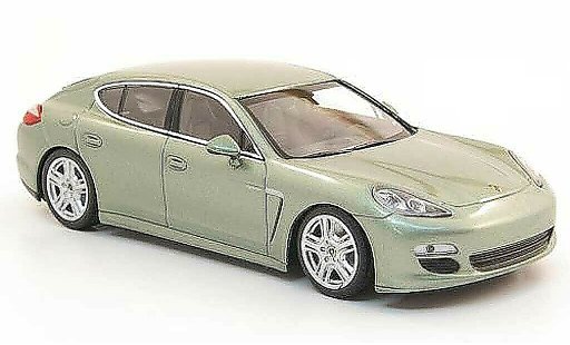 Porsche Panamera S 1/43 Minichamps hybrid grisverde 2010 coche miniatura