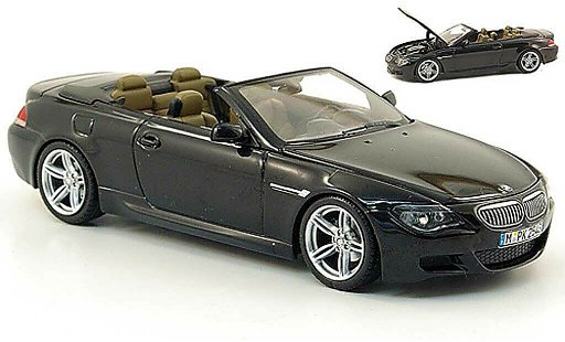 Bmw M6 Cabriolet 1/43 Kyosho E64 M negro 2006 coche miniatura