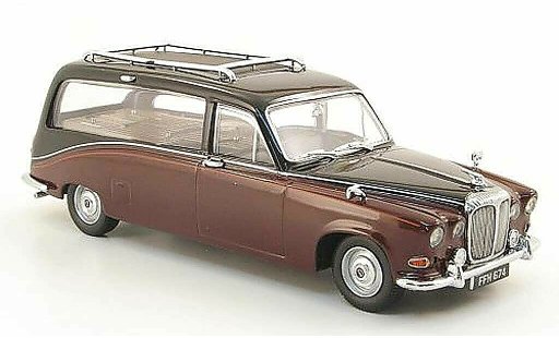 Daimler DS 420 corbillard 1/43 Oxford Leichenwagen rojo/negro coche miniatura