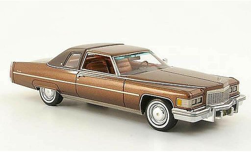 Cadillac Deville Coupe 1/43 Neo 1976 marron/marron coche miniatura