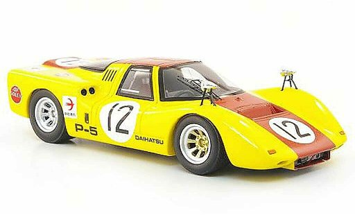 Daihatsu P-5 course 1/43 Ebbro No.12 amarillo/rojo GP Japan 1968 coche miniatura