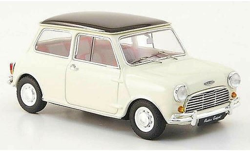 Austin Mini cooper 1/43 Ebbro blanco/negro RHD 1961 coche miniatura
