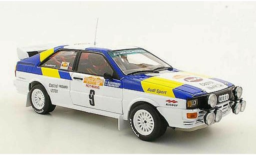Audi Quattro rallye 1/18 Sun Star No.9 S.Blomqvist / B.Cederberg Rally San Remo 1982 coche miniatura