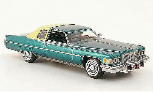 Cadillac Deville Coupe 1/43 American Excellence 1976 verde/beige coche miniatura