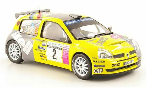 Renault Clio S1600 1/43 Hachette No.2 Ixell Rally de Aviles 2004 coche miniatura