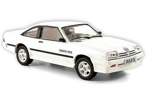 Opel Manta B B 1/43 Hachette GT/E blanco (ohne Magazin) 1977 coche miniatura