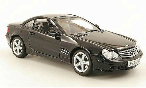 Mercedes Classe SL 500 1/18 Welly (r230) hardtop negro coche miniatura