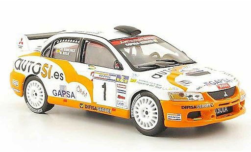 Mitsubishi Lancer Evolution IX 1/43 Hachette No.1 Rally de Tierra de Cabanas 2007 coche miniatura