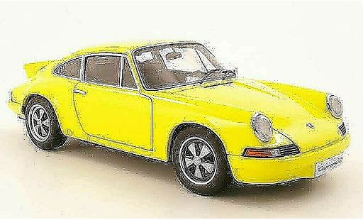 Porsche 911 RS 1/18 Autoart Carrera 27 amarillo 1973 coche miniatura