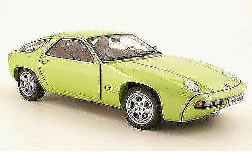 Porsche 928 1977 1/18 Autoart verde coche miniatura