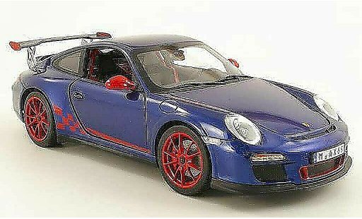 Porsche 911 GT3 RS 1/18 Norev 2010 azul/rojo coche miniatura