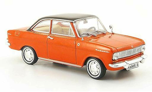Opel Kadett A A 1/43 Hachette Coupe rojo/negro (ohne Magazin) 1962 coche miniatura