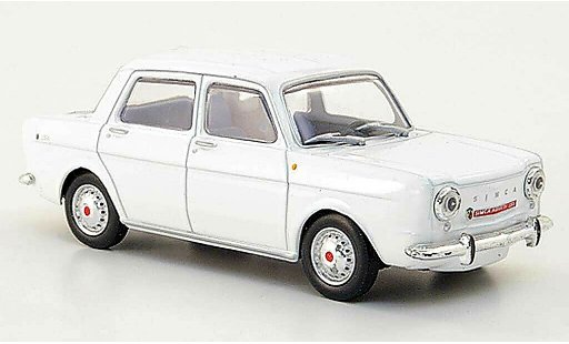 Abarth 1150 1963 1/43 Hachette Simca blanco coche miniatura