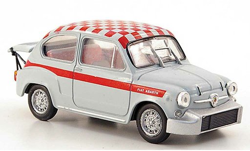 Fiat Abarth 1000 Berlina Corsa 1/43 Hachette / gris/rojo-a cuadros 1967 coche miniatura