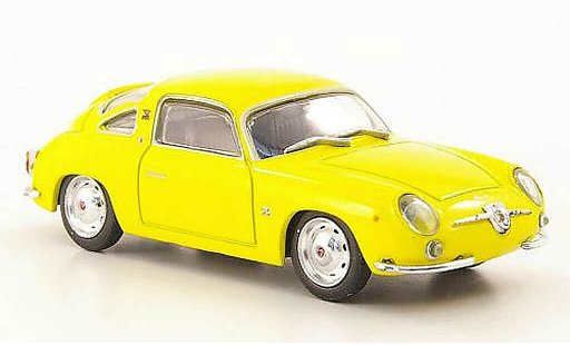 Fiat 750 Abarth 1/43 Hachette Record Monza amarillo 1958 coche miniatura
