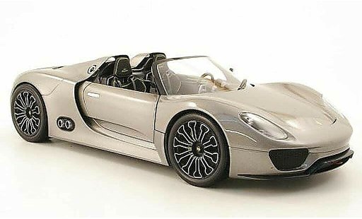 Porsche 918 2010 1/18 Minichamps spyder gris coche miniatura