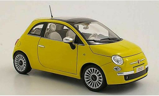 Fiat 500 Cabrio 1/18 Norev Lounge amarillo 2007 coche miniatura