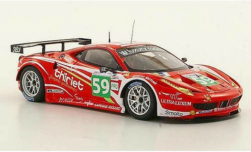 Ferrari 458 Italia GT2 1/43 Fujimi No.59 Team Luxury Racing S.Ortelli / F.Mako / J.Melo 24h Le Mans 2011 coche miniatura