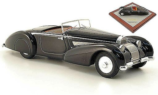 Bugatti 57 cabriolet 1/43 Luxcar Voll & Ruhrbeck Descapotable negro abierto 1939 coche miniatura