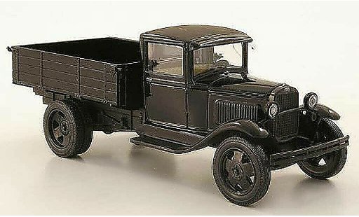 Gaz AA Pritsche 1/43 Nash Avtoprom plataforma negro coche miniatura