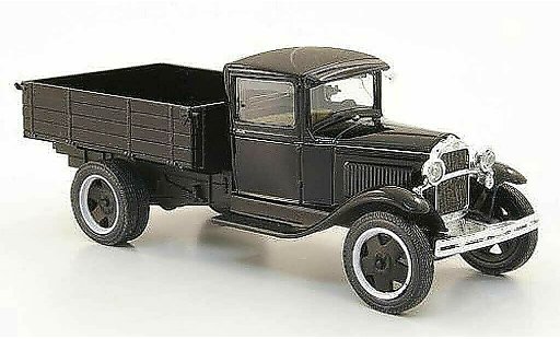 Gaz AA Pritsche 1/43 Nash Avtoprom plataforma negro avec Chrom coche miniatura