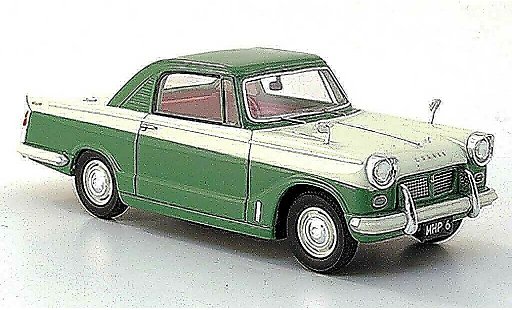Triumph Herald 1200 Coupe 1/43 Silas Models verde/blanco 1963 coche miniatura