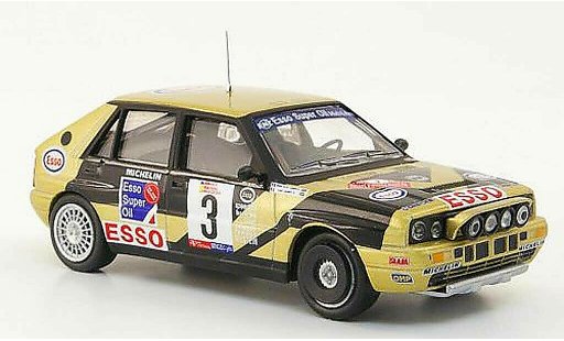 Lancia Delta HF Integrale 1/43 Hachette No.3 Esso Rally Vinho de Madeira 1989 coche miniatura