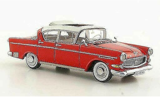 Opel Kapitan P2.5 1/43 Neo L blanco/rojo 1958 coche miniatura