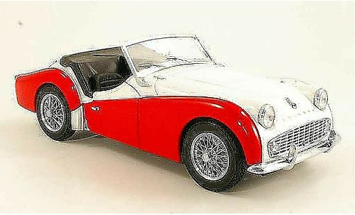 Triumph TR3 A 1/18 Kyosho blanco/rojo RHD con Beifahrerabdeckung coche miniatura