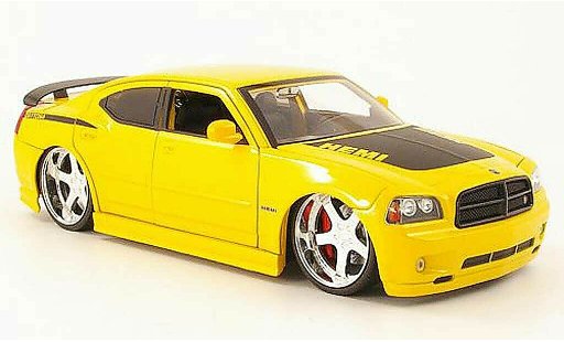 Dodge Charger Daytona 1/18 Jada Toys r/t amarillo/mat negro 2006 coche miniatura