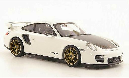 Porsche 911 GT2 RS 1/43 Minichamps 2010 (II) blanco goldene Felgen coche miniatura