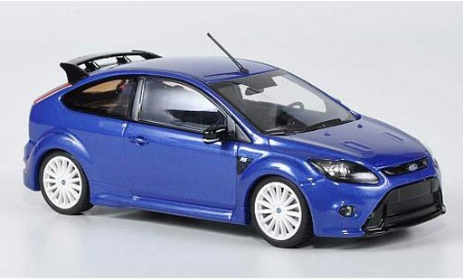 Ford Focus RS 1/43 Minichamps azul avec blancoen Radern 2009 coche miniatura