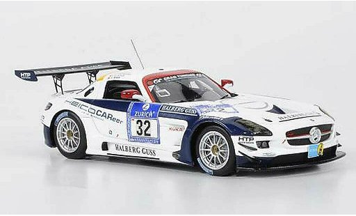 Mercedes SLS GT3 1/43 Minichamps AMG No.32 Heico Motorsport 24h ADAC Nurburgring 2011 coche miniatura