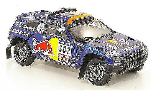 Volkswagen Touareg Dakar 1/43 Spark Race 3 No.302 Red Bull Rally 2011 coche miniatura