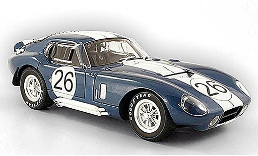 Shelby Daytona Coupe Base 1/18 Shelby Collectibles no.26 azul 1965 coche miniatura