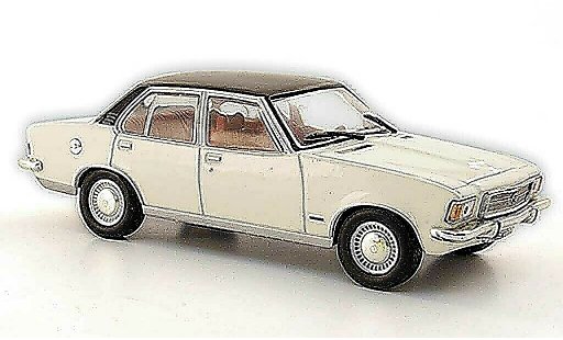 Opel Rekord D 1/43 Hachette 2100 Diesel blanco/negro (ohne Magazin) 1973 coche miniatura