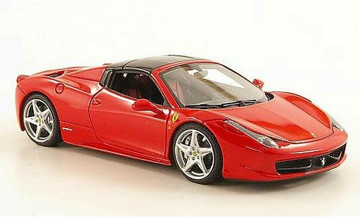 Ferrari 458 Italia Spider 1/43 Look Smart rojo/negro coche miniatura