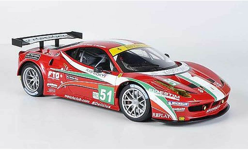 Ferrari 458 Italia GT2 1/18 Hot Wheels Elite No.51 AF Corse 24h Le Mans (Elite) 2011 Fisica/Bruni/Vilander coche miniatura