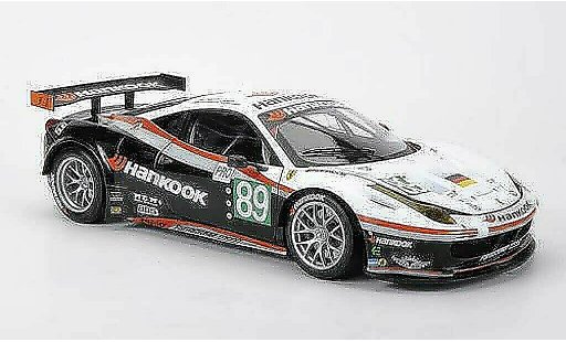 Ferrari 458 Italia GT2 1/18 Hot Wheels Elite No.89 Farnbacher Racing Hankook Farnbacher / Simonsen / Keen 24h Le Mans 2011 coche miniatura