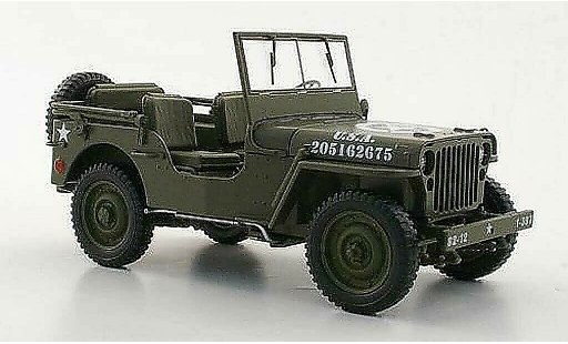 Jeep Willys Militaire 1/18 Welly U.S. Army olivverde coche miniatura