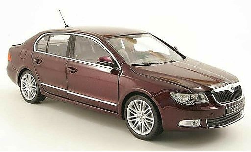 Skoda Superb 2008 1/18 Abrex II rojo coche miniatura