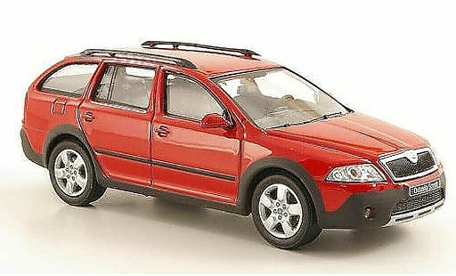 Skoda Octavia Combi 1/43 Abrex Scout rojo coche miniatura