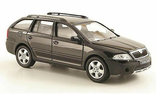 Skoda Octavia Combi 1/43 Abrex Scout negro coche miniatura