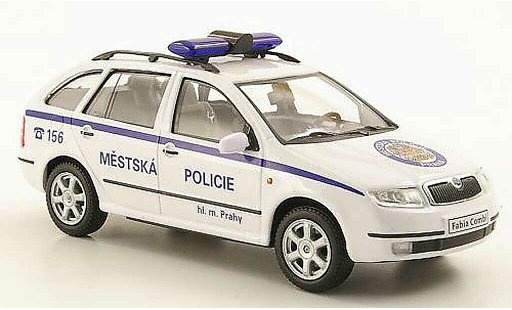 Skoda Fabia Combi 1/43 Abrex Mestska Policie Praha Polic&iacute;a Prag coche miniatura