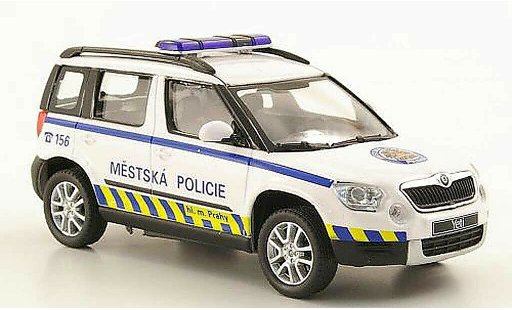 Skoda Yeti Livree Flotte 1/43 Abrex Mestska Policie Praha Polic&iacute;a Prag coche miniatura